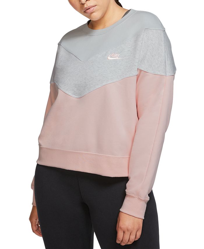 Nike Plus Size Sportswear Heritage Sweatshirt - Macy's