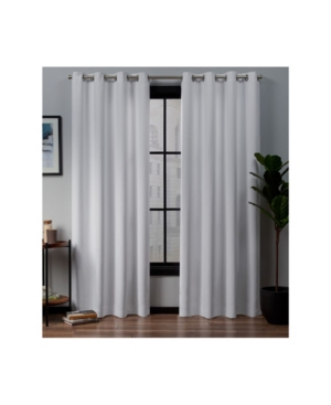 Exclusive Home Academy Total Blackout Grommet Top Curtain Panel Pair, 52" X 96" In White