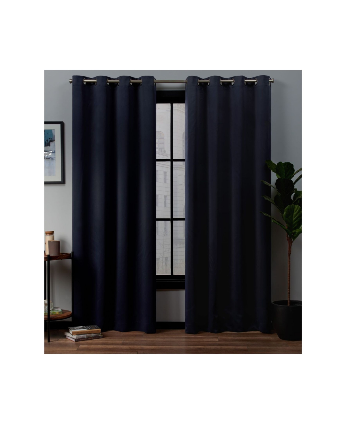 Exclusive Home Academy Total Blackout Grommet Top Curtain Panel Pair, 52