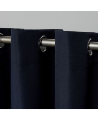 Indoor/Outdoor Solid Cabana Grommet Top Curtain Panel Pair, 54" x 96"