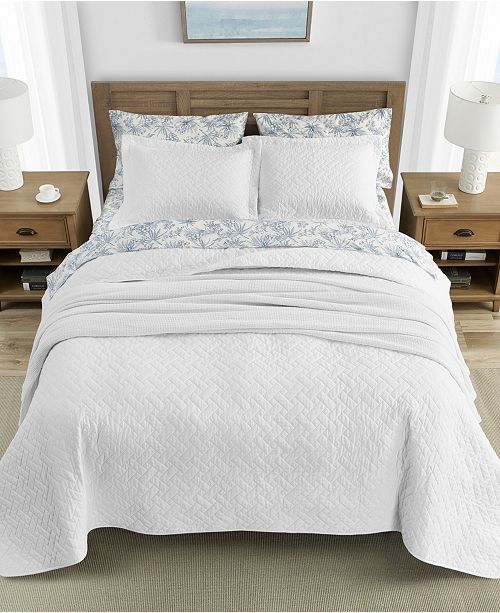 Tommy Bahama Home Tommy Bahama Solid White Quilt Set, King & Reviews