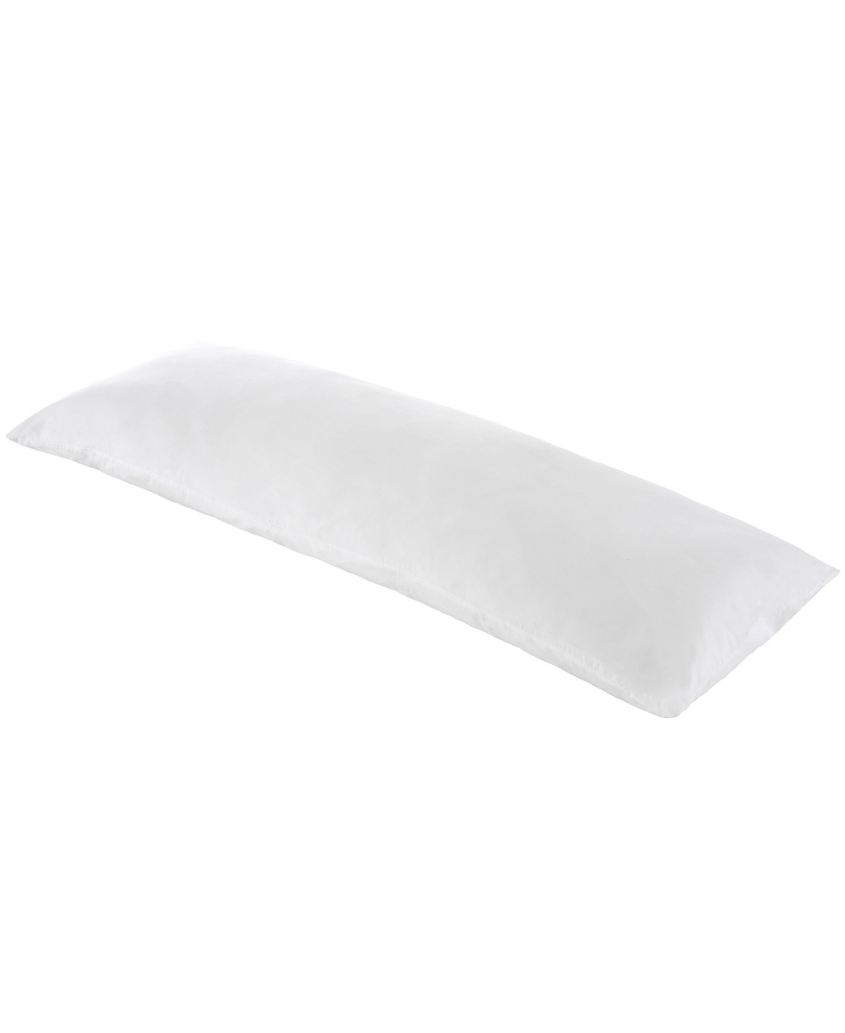 Cheer Collection Hypoallergenic Down Alternative Side Body Pillow with Zippered Cover - White