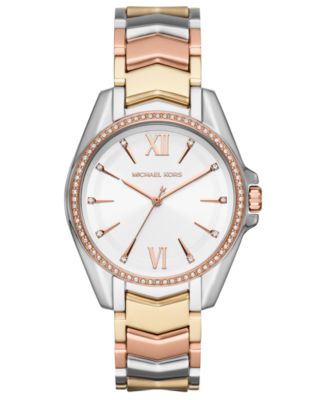 michael kors tri tone watch