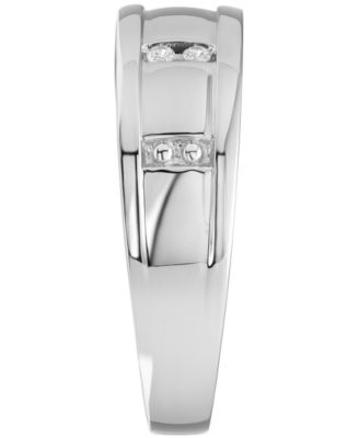 Men's Diamond Band (1/10 ct. t.w.) in 10k White Gold