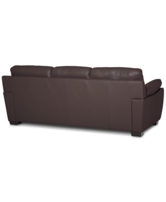 Lothan 87" Leather Queen Sleeper, Created for Macy's
