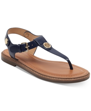 Tommy Hilfiger Bennia T-Strap Flat Sandals Women's Shoes