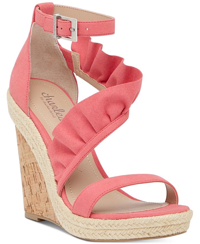Charles by charles david sales brooke ruffled espadrille wedge sandal