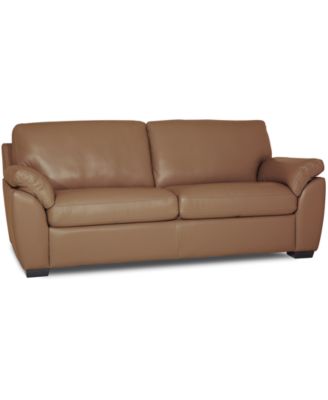 Lothan 79" Leather Apartment Sofa with 2 Cushions