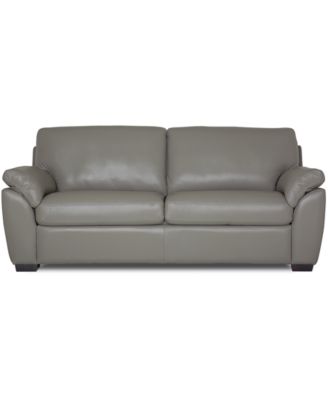 Lothan 79" Leather Apartment Sofa with 2 Cushions, Created for Macy's