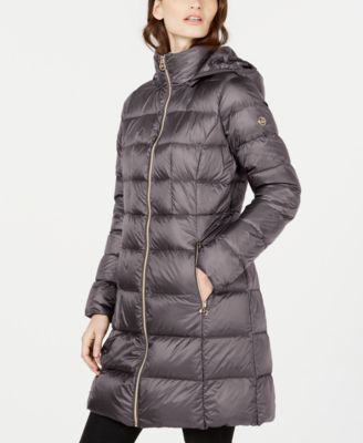 women's long packable down coat