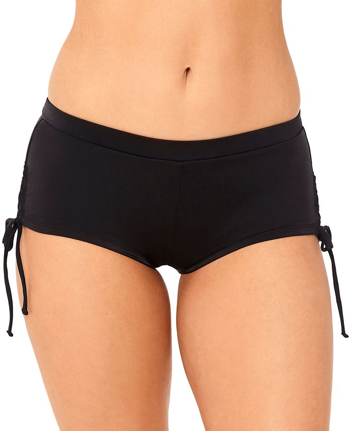 Salt + Cove Juniors' LaceUp Boyshorts Swim Bottoms, Created for Macy's