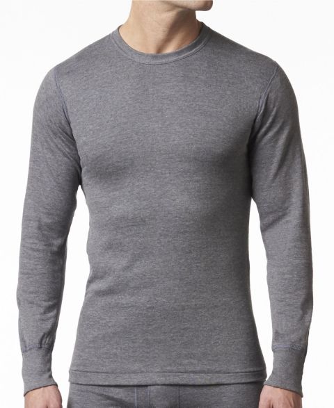 Мужская рубашка Stanfield's 2 Layer Cotton Blend Thermal Long Sleeve, цвет: Угольный