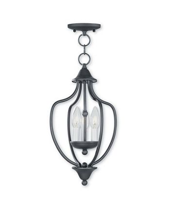 Livex - Home Basics 3-Light Convertible Mini Chandelier/Ceiling Mount