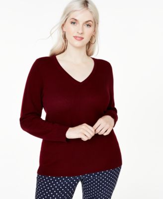 macy's womens cashmere sweaters plus size