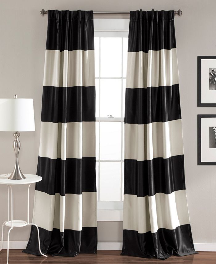 Lush Décor - Montego Stripe 52" x 84" Curtain Set