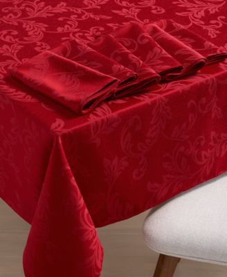 Martha Stewart Collection Winter Scroll Table Linen Collection, Created for Macy's
