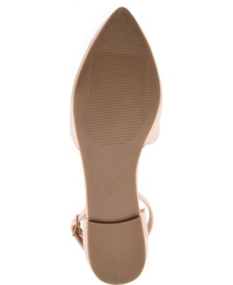 Women's Lana Scalloped Edge Ankle Strap Flats