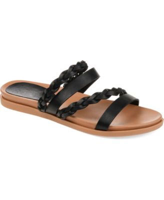 Journee Collection - Collection Women's Colette Braided Strappy Flat Sandals