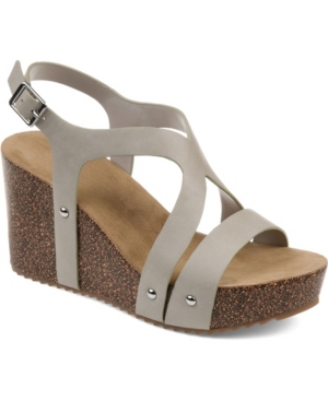 Journee Collection Women's Geneva Wedge Sandals Women's Shoes