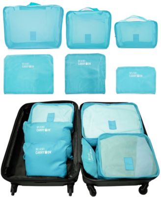 Set of 6 Neon Packing Cubes, Traveler's Luggage Organizer