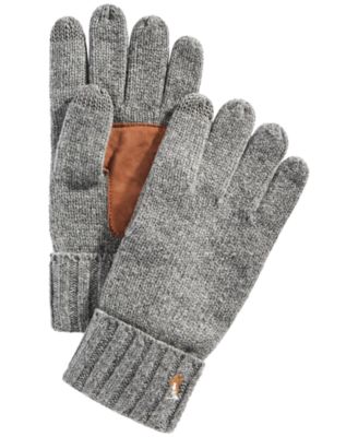 Men's Leather Patch Signature Gloves