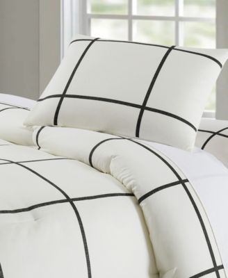Kurt Windowpane 3-Pc. Comforter Set, Full/Queen