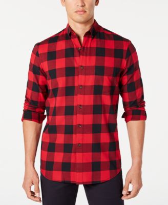 Club Room - Men's Stretch Plaid Shirt