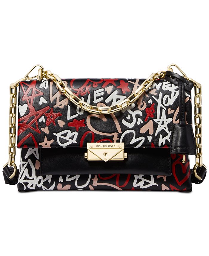 Michael Kors Cece Graffiti Print Leather Small Shoulder Bag & Reviews -  Handbags & Accessories - Macy's