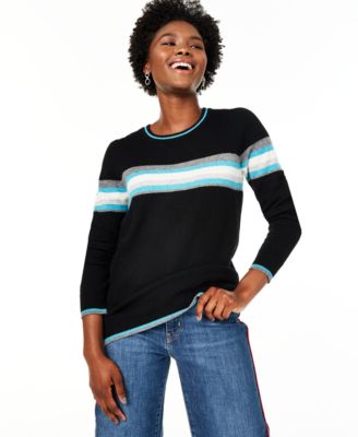 Charter Club - Striped Cashmere Sweater