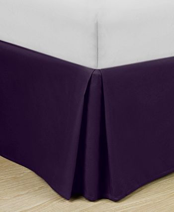 Swift Home - Home Basic Easy Fit Microfiber Pleated 14" Drop Full Bedskirt