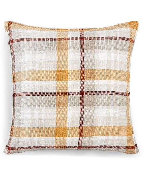 Lacourte Voyage Plaid Pair Of 20 Square Chenille Decorative