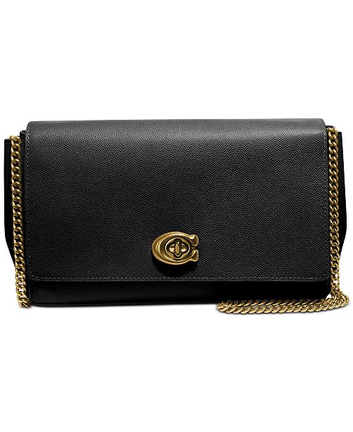 COACH Alexa Leather Chain Crossbody Clutch & Reviews Handbags