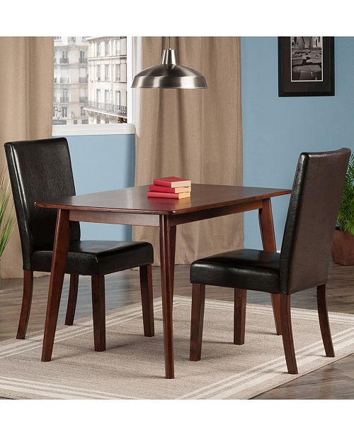 Winsome Shaye 3 Piece Dining Table With Chairs Set Reviews Furniture Macy S