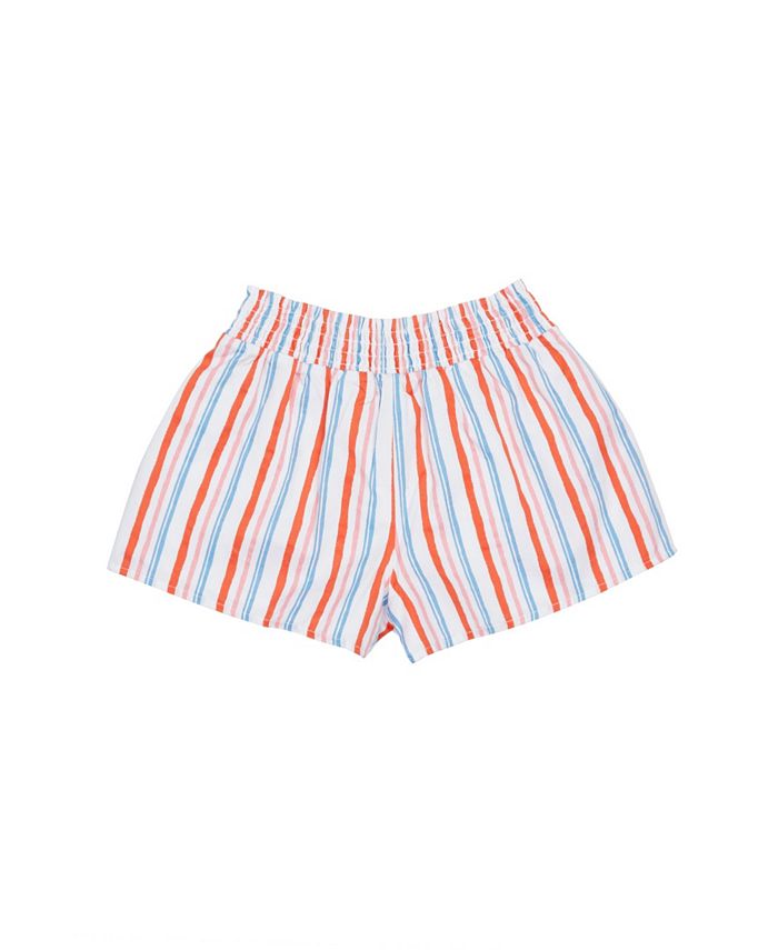 Flapdoodles Little Girls Stripe Pull On Short - Macy's