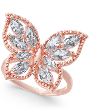 image of Charter Club Crystal Butterfly Ring, Created for Macy-s