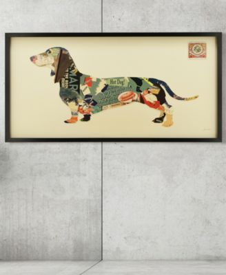 'Dachshund' Dimensional Collage Wall Art - 25'' x 48''