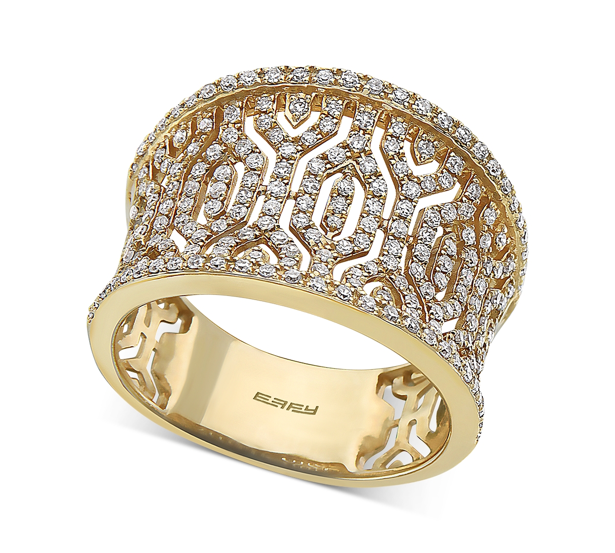 Effy Diamond Pave Openwork Statement Ring (3/4 ct. t.w.) in 14k Gold