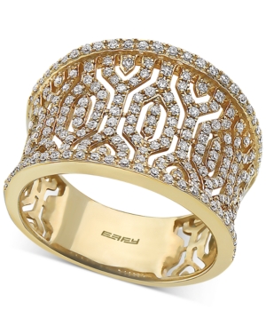 image of Effy Diamond Pave Openwork Statement Ring (3/4 ct. t.w.) in 14k Gold