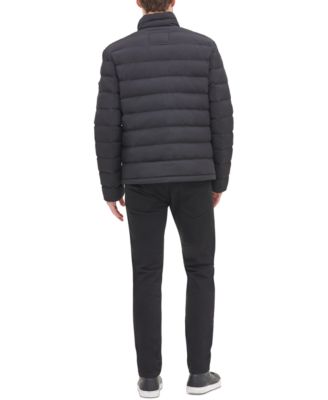 dkny men's quilted bomber jacket