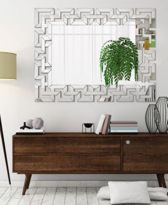 Solid Wood Covered with Beveled Antique Mirror Panels - 31" x 40"