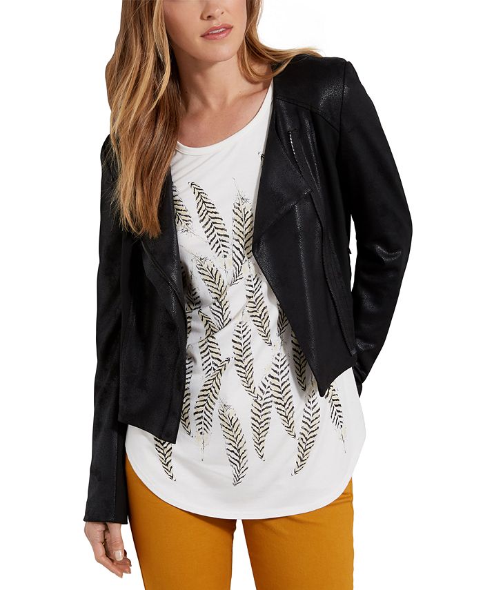 Karen Kane MixedMedia FauxLeather Jacket Macy's
