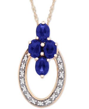 image of Sapphire (9/10 ct. t.w.) and Diamond Accent 18