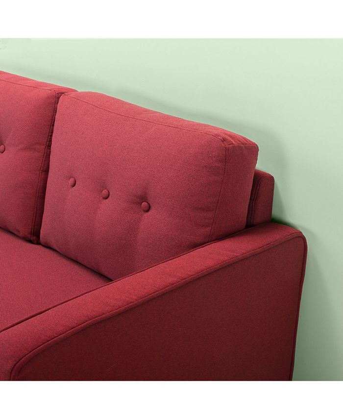 Zinus Mikhail MidCentury Upholstered Loveseat & Reviews Furniture