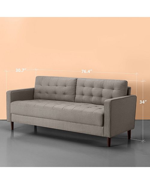 Zinus Benton Mid Century Upholstered Sofa Reviews Macy S