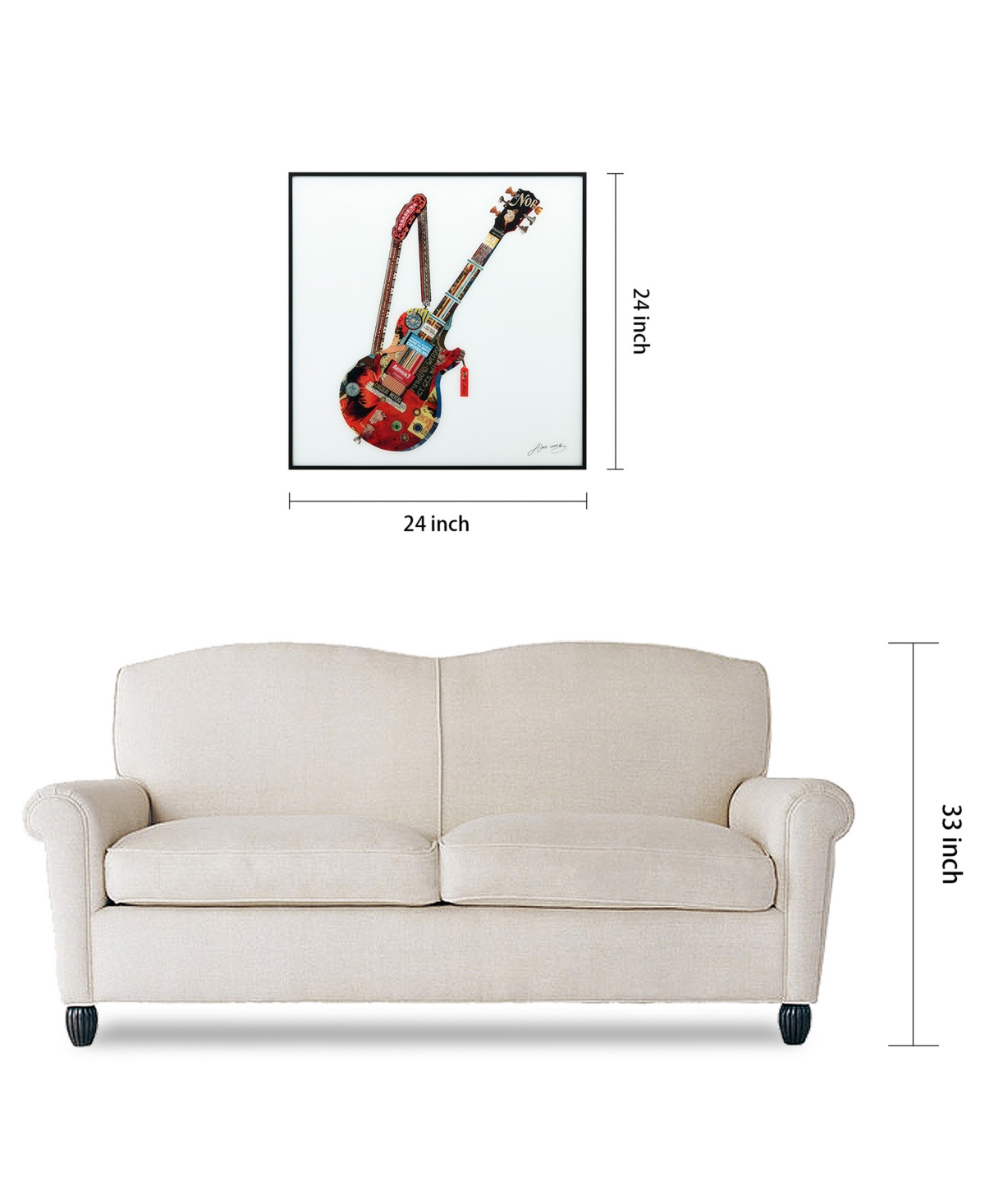 Empire Art Direct Reverse Printed Art Glass and Anodized Aluminum Frame Wall Art - 20'' 1.5