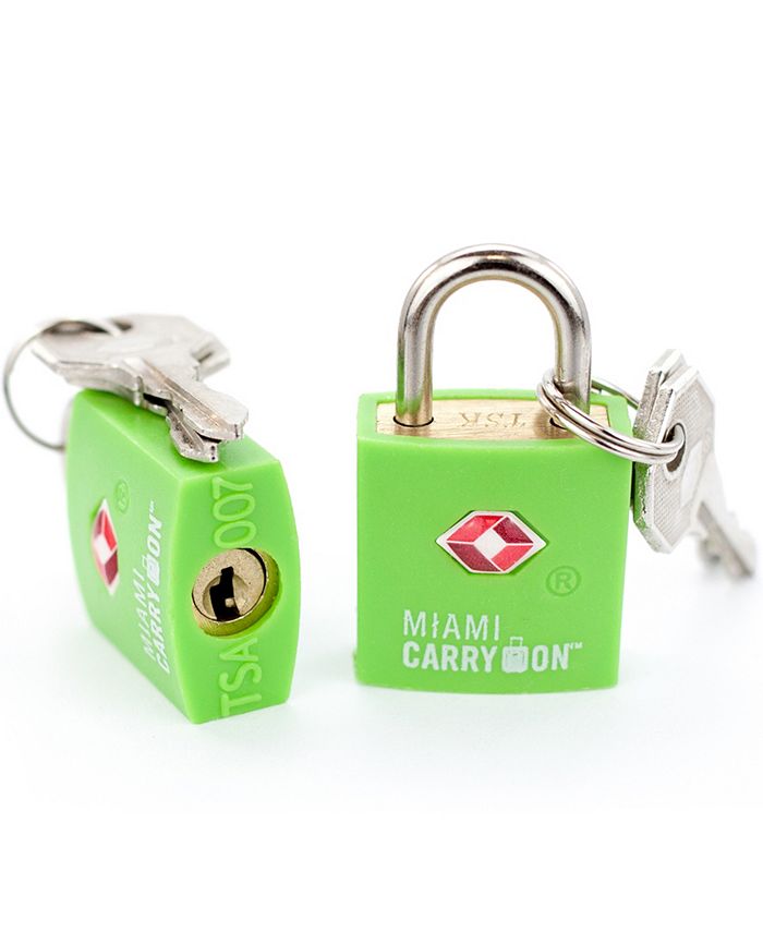 Miami CarryOn TSA Approved Padlock - TSA Keyed Luggage Lock - Pink