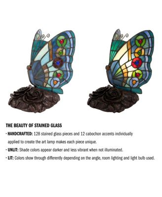 Tiffany Style Butterfly Lamp-Stained Glass Table Lamp