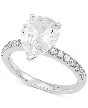 image of Grown With Love Lab Grown Diamond Pear Engagement Ring (2-1/3 ct. t.w.) in 14k White Gold