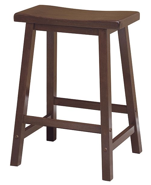 Winsome Satori 24 Saddle Seat Bar Stool Reviews Furniture Macy S