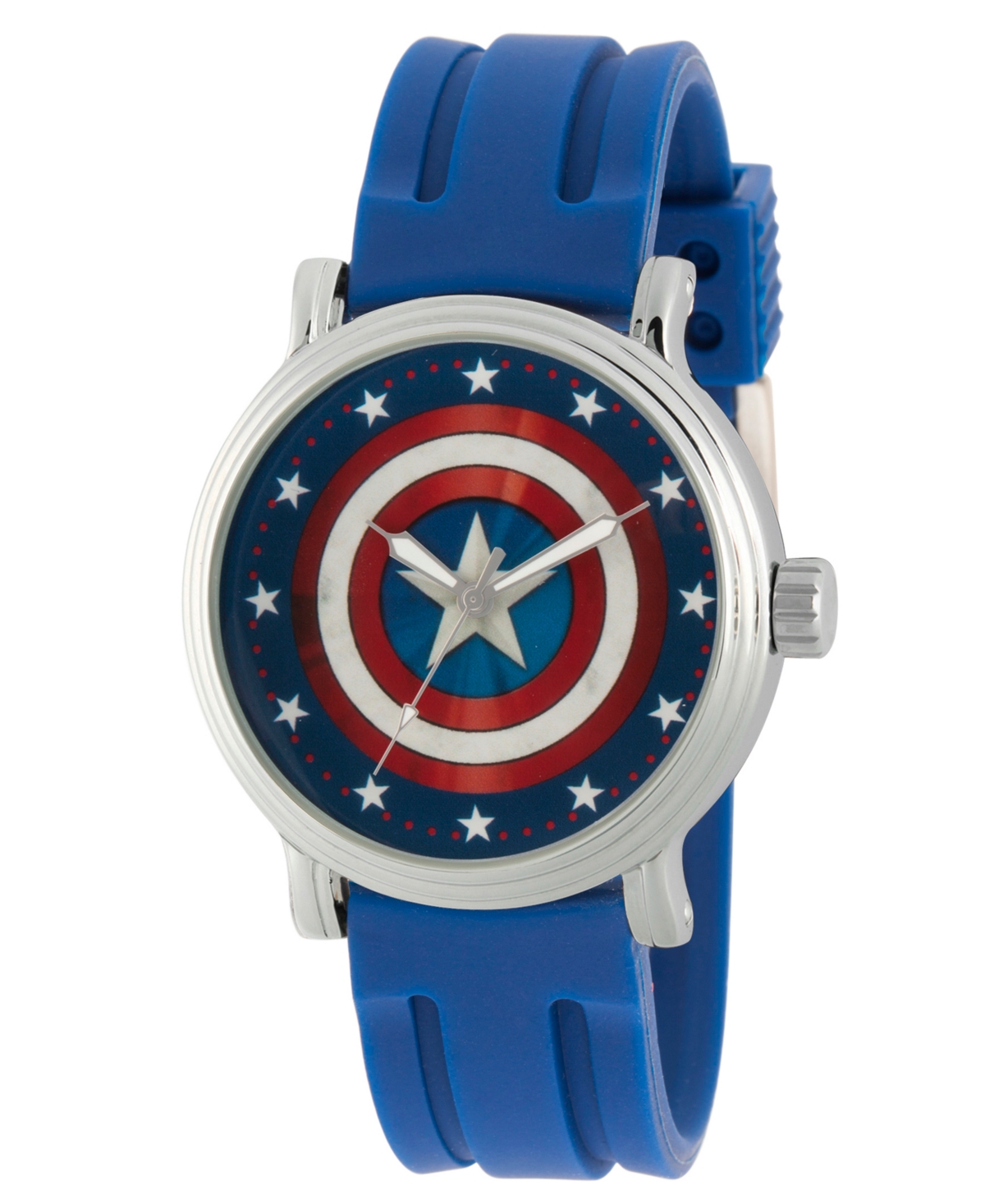 EwatchFactory Men's Marvel's Classic Captain America Blue Strap Watch 44mm